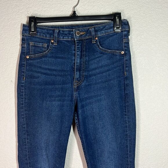H&M Blue Ultra High Waist Ankle Skinny Curvy Jeggings Women's Size 4 - Picture 2 of 9